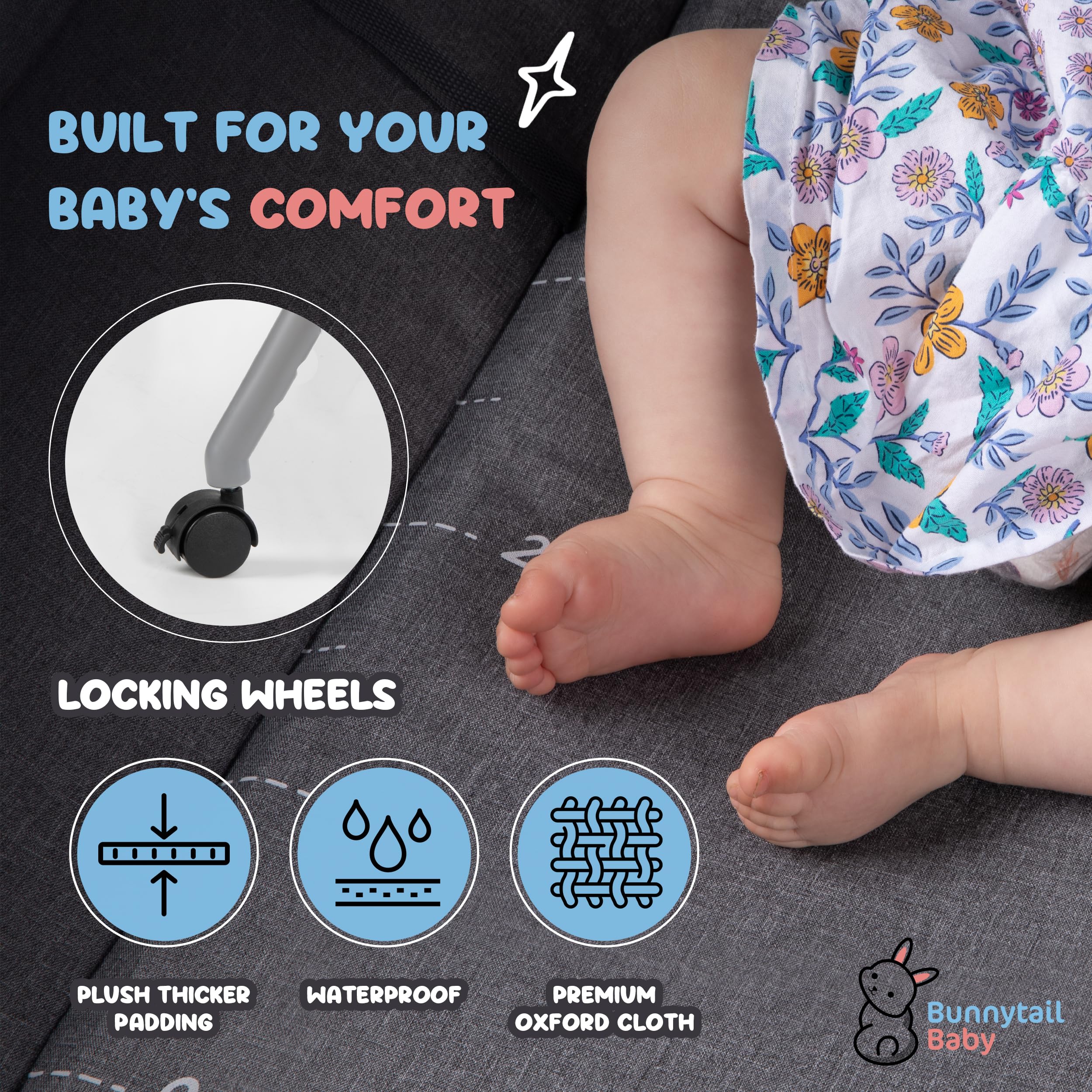 Portable Baby Changing Table with 2X Thicker Pad & Double Storage - Waterproof Diaper Changing Station for Newborns & Infants - Perfect for Nursery, Travel & On-the-Go Parents