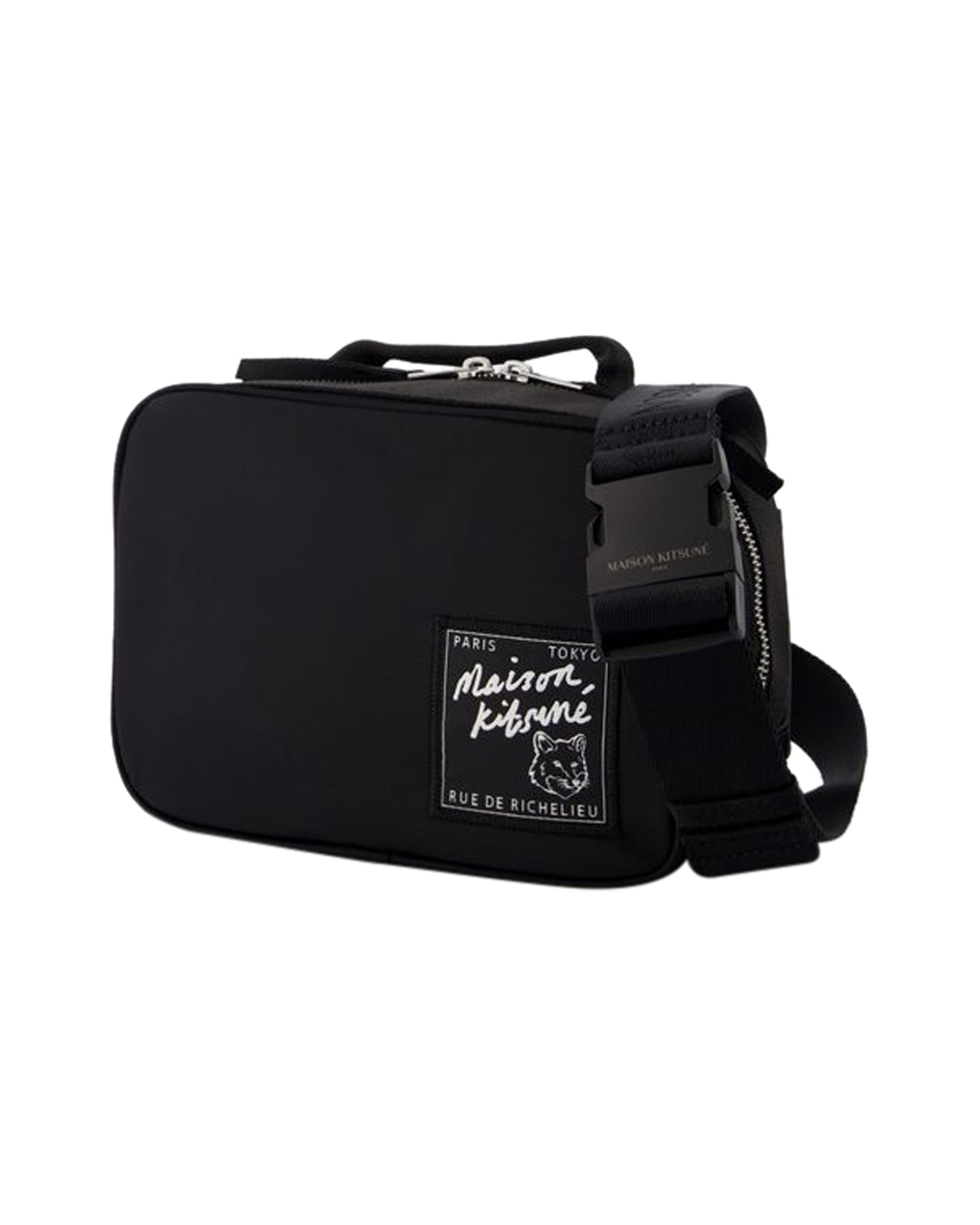 Maison Kitsune Synthetic Black Belt Bag for Travel - Stylish Waist Pack for Hiking, Concerts & Daily Use