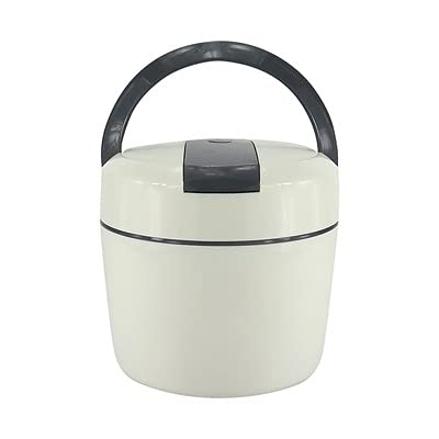 KTYX Double-Layer Insulated Bento Lunch Box - Large Capacity Thermal Food Container with Thick Plastic Construction - Leakproof & Heat-Resistant for Office, School & Picnic - White