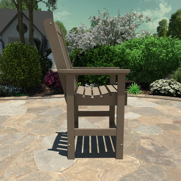 Lehigh Counter Height Outdoor Armchair - Patio Bar Stool with Weather-Resistant Design for Backyard, Deck, and Poolside Use