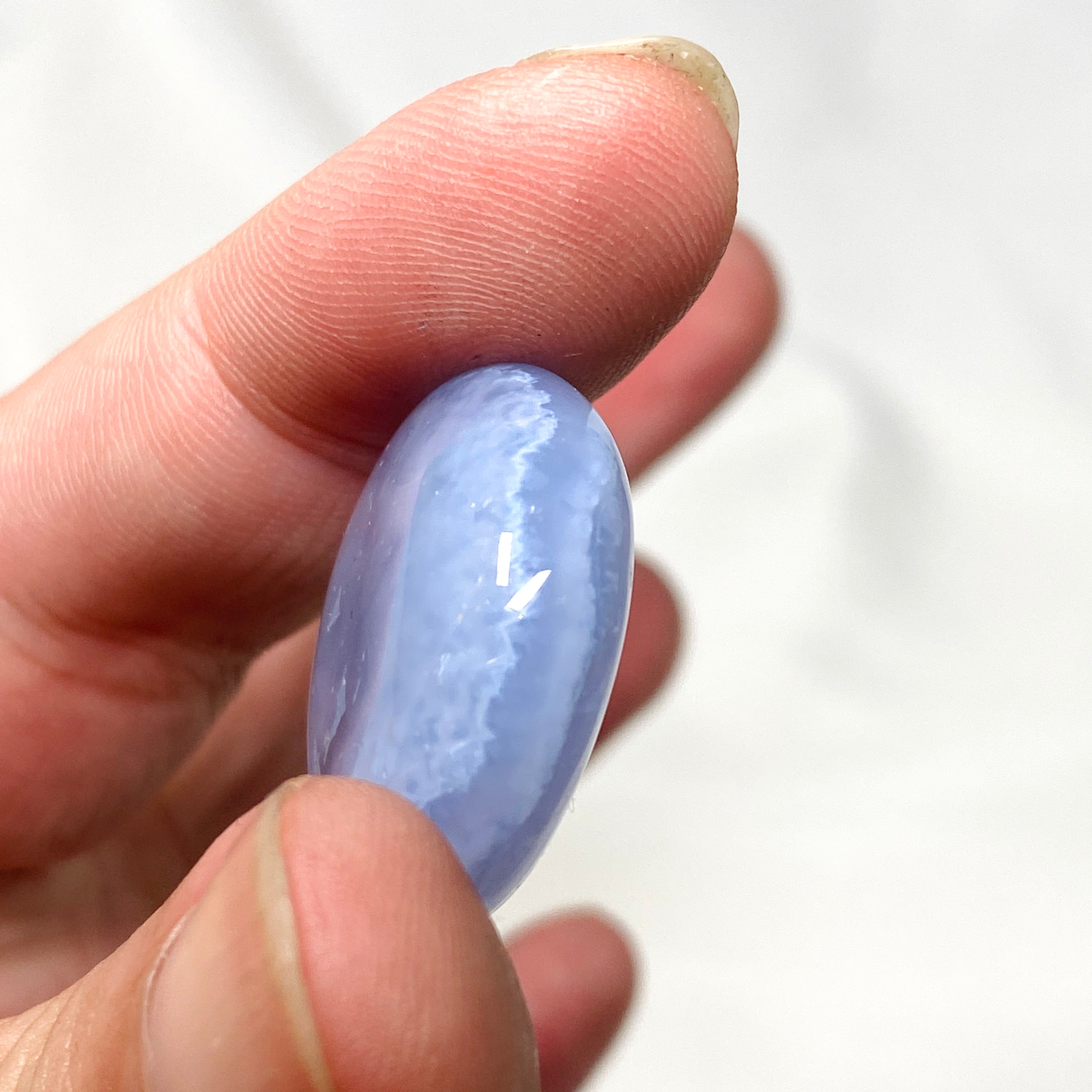 Natural Blue Chalcedony Tumbled Stones for Healing, Meditation & Jewelry Making - Perfect for Crystal Collections, Reiki Energy Work & Home Decor