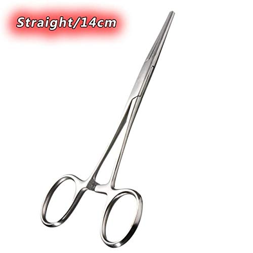 Premium Stainless Steel 14cm Straight Hemostat Forceps - Locking Clamps for Dental, Orthodontic & Lab Use - Ideal for Ligature Wires, Surgical Procedures & Jewelry Making
