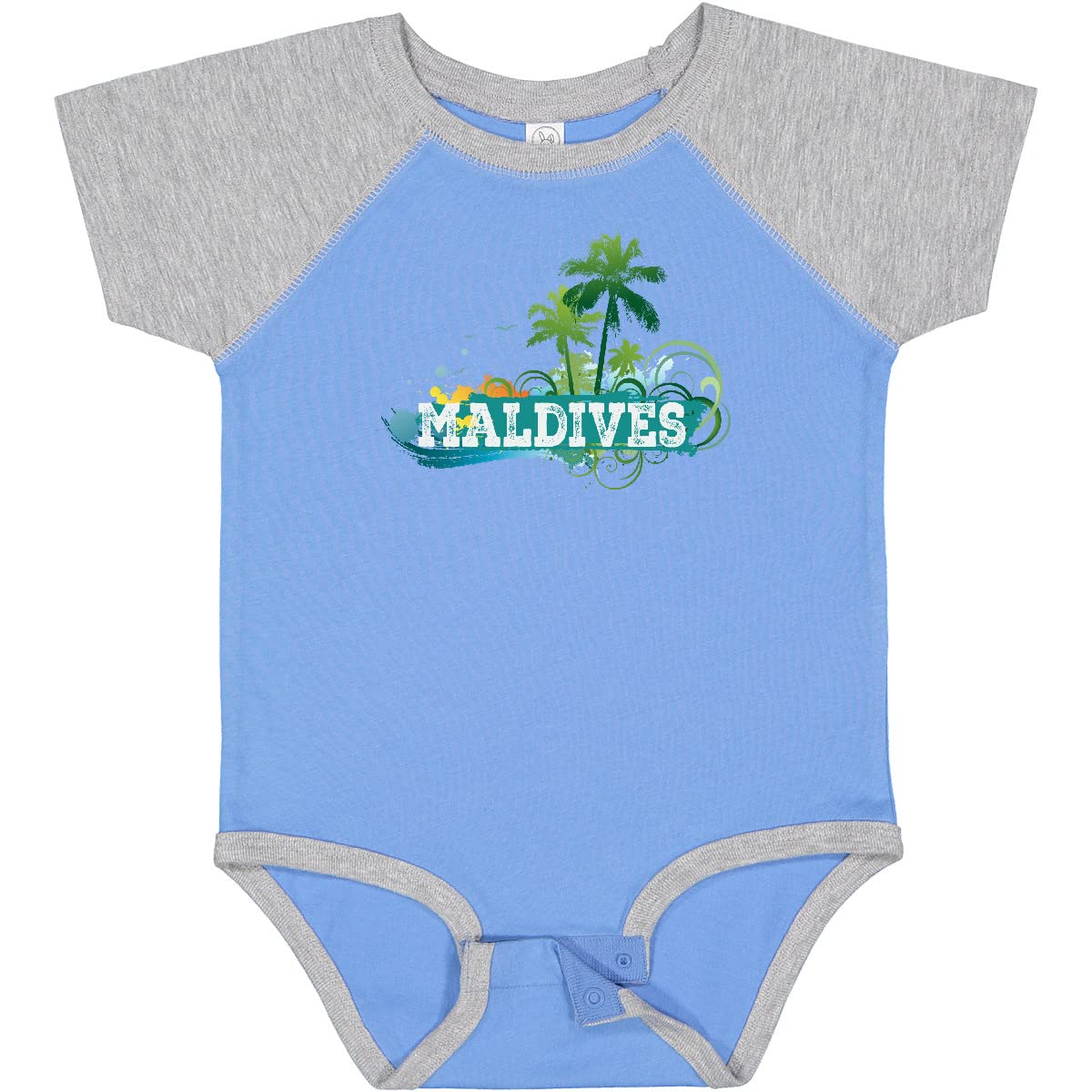 Inktastic Maldives Vacation Gifts Baby Bodysuit - Cute Tropical Outfit for Infants & Newborns - Perfect for Beach Trips, Family Photos & Hawaiian Theme Parties