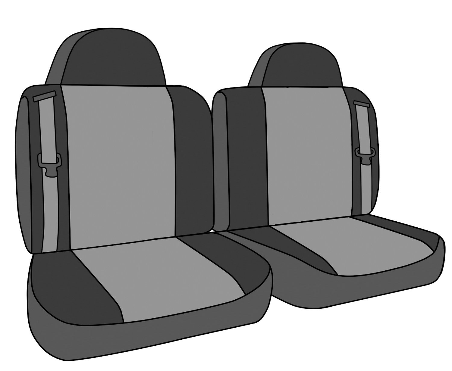 **CalTrend Rear 50/50 Split Bench Seat Covers for 2006-2010 Jeep Commander - Durable Cordura Fabric, Charcoal Insert with Black Trim - Perfect for Off-Roading & Adventure Travel**