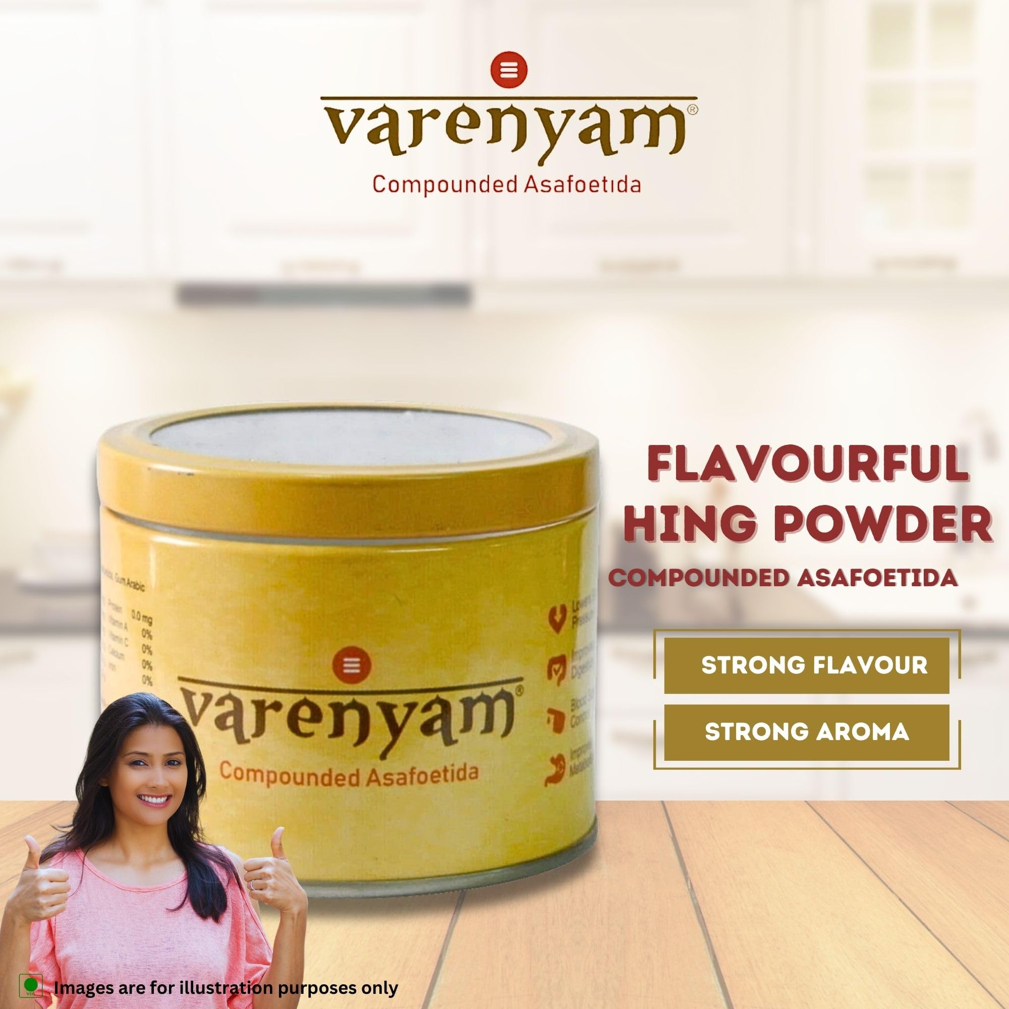 Premium Pure Asafoetida Powder (Hing) - 50g | Hand-Pounded, Strong Aroma | Kadak Heeng Tadka | Pure Compound Hing | Bandhani Hing | Healthy & Aromatic | Premium Tin Packaging | Perfect for Indian Cooking, Tadka, Dals & Curries