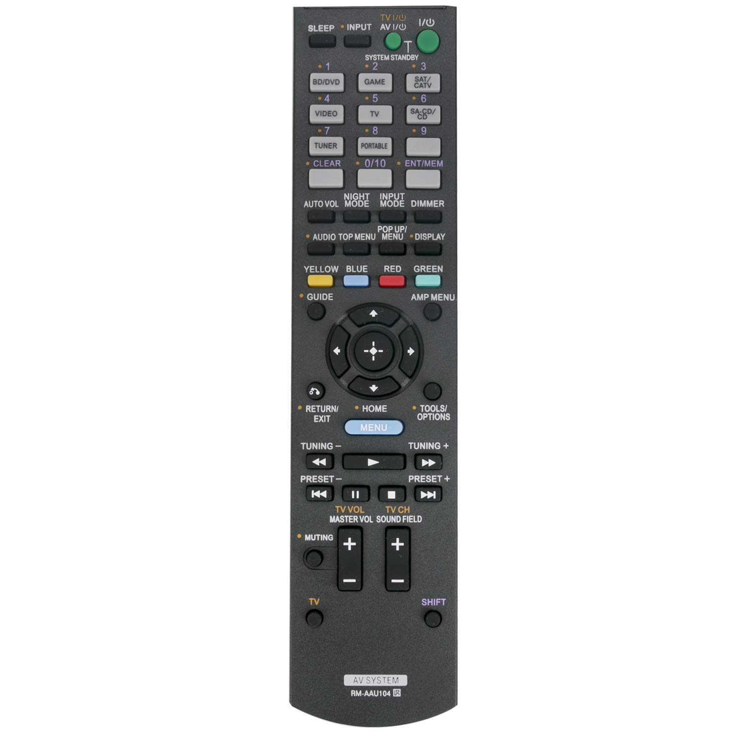 Original Remote Control Replacement for Sony AV Receiver STR-DH520, HT-DDW3500, STR-K3500SW, STR-KM3500, STR-KS380, STR-KS470 - Compatible with 3D Home Theater Audio Video System - Perfect for Home Entertainment Setup