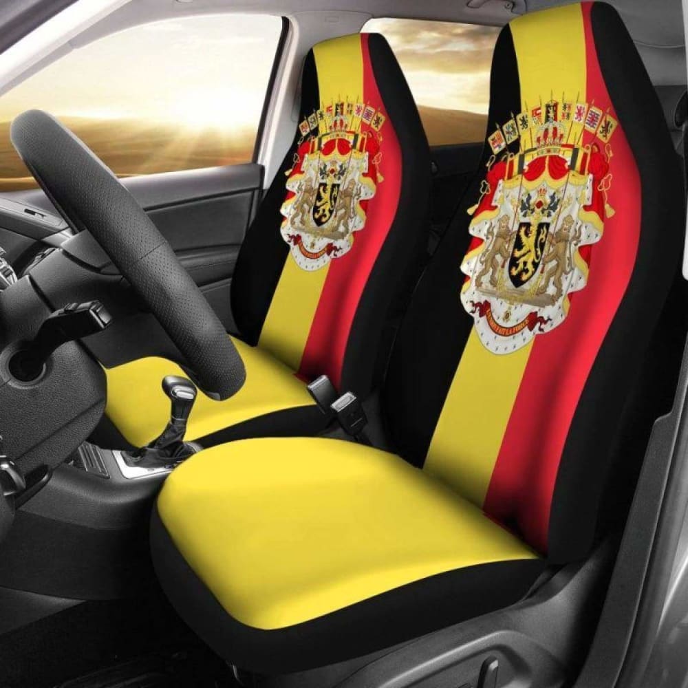 Premium Belgium Coat of Arms Car Seat Covers 105905 - Luxury Protection for Vehicles, Perfect for Daily Commute & Road Trips