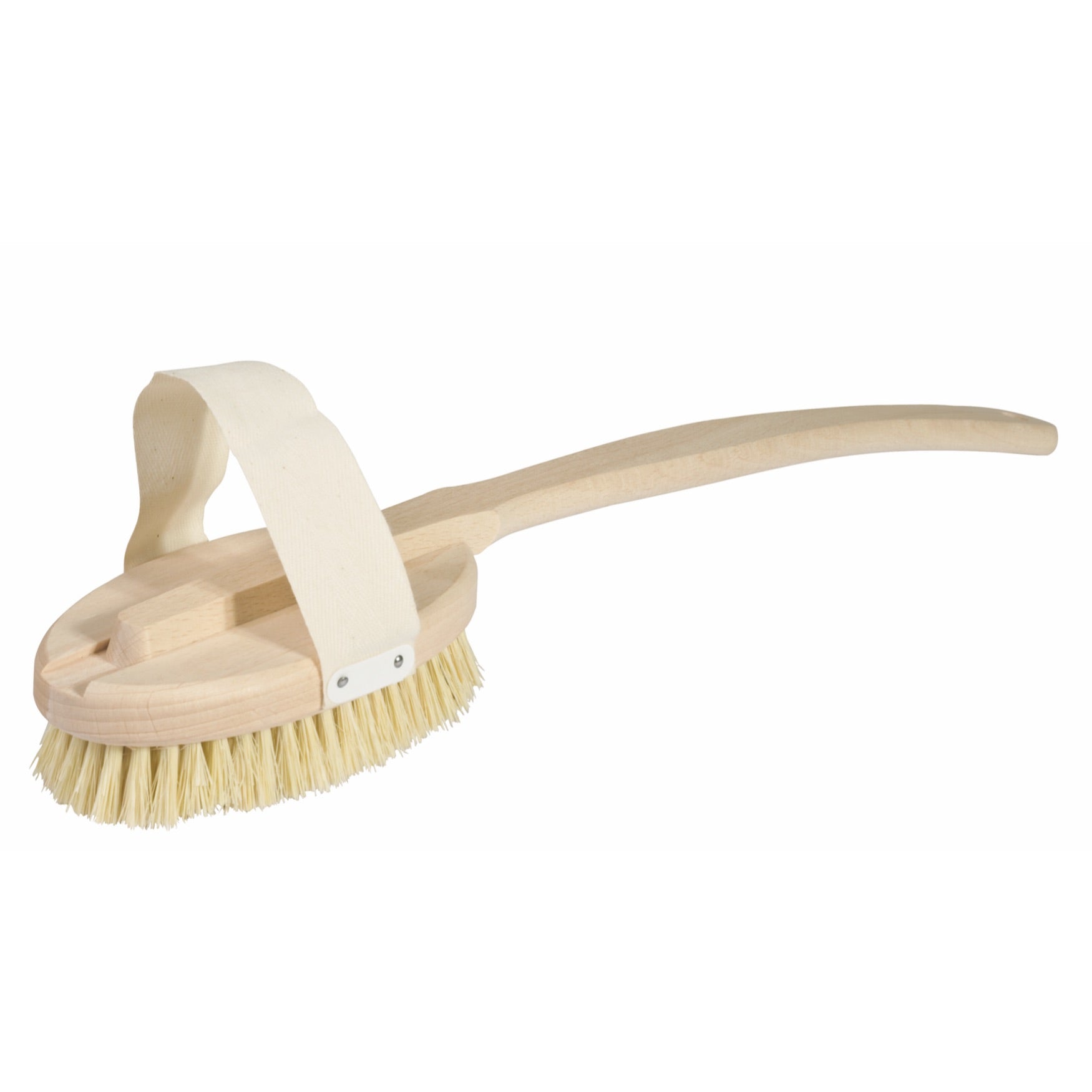Natural Bath Brush with Untreated Beechwood Handle & Tampico Fibers - Exfoliating Body Scrubber for Spa, Shower & Dry Brushing Skin Care Routine