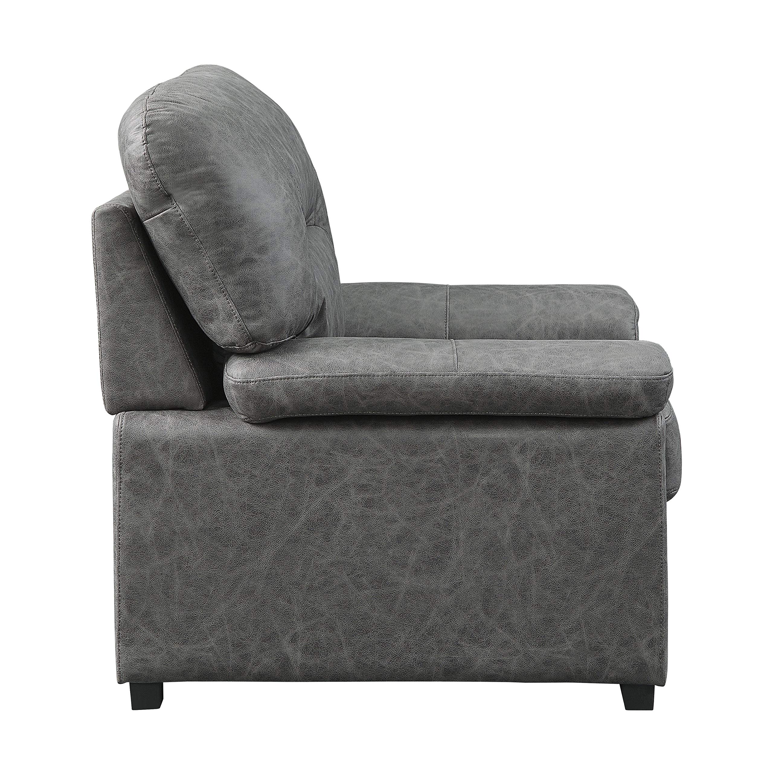 Lexicon EOLA Modern Living Room Sofa - Dark Gray Fabric Couch for Small Spaces, Comfortable & Stylish - Perfect for Apartments, Condos, and Cozy Homes