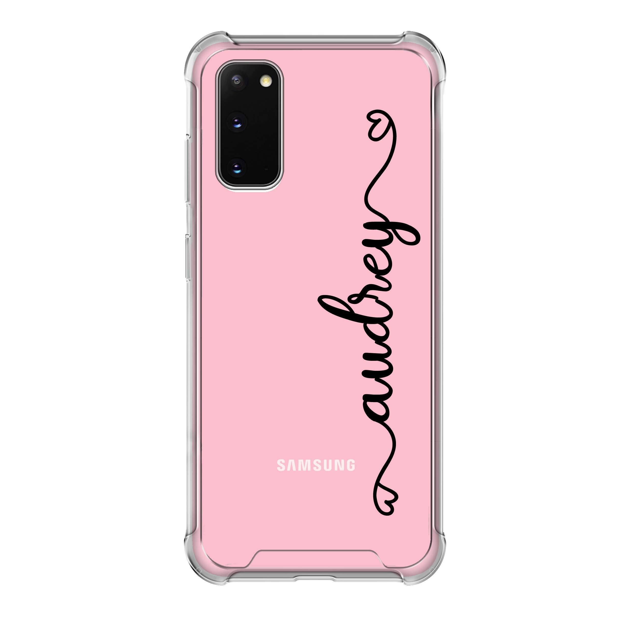 Custom Personalized iPhone 12 mini/14 Pro Max/11 Pro Max Case with Handwriting, Name Initials & Monogram - Cute Hearts Design, Shockproof Protective Clear Cover (U03) - Perfect Gift for Birthdays, Anniversaries & Valentine's Day