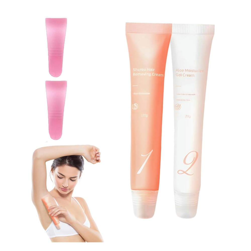 Auures Painless Hair Removal Cream for Women - 2025 New Facial Hair Removal Kit with Scraper | Smooth Skin for Face, Legs & Bikini Area | At-Home Hair Removal Solution