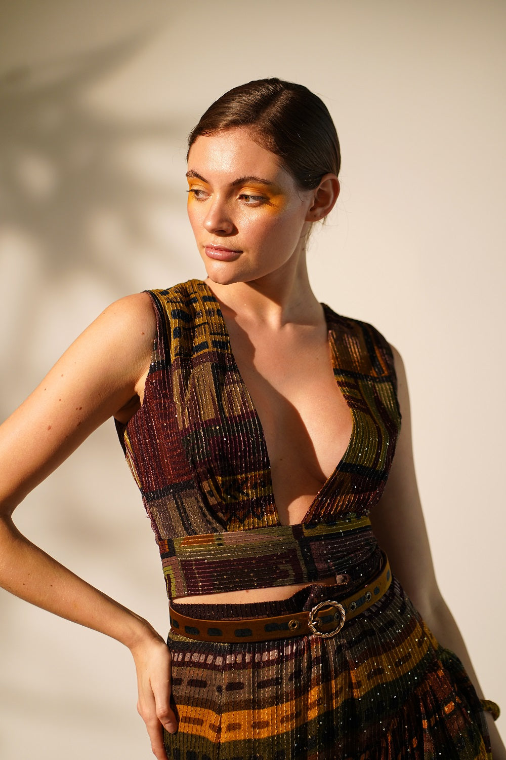 Vibrant Multicolor Abstract Print Women's Top - Stylish Casual & Party Wear for Everyday Fashion
