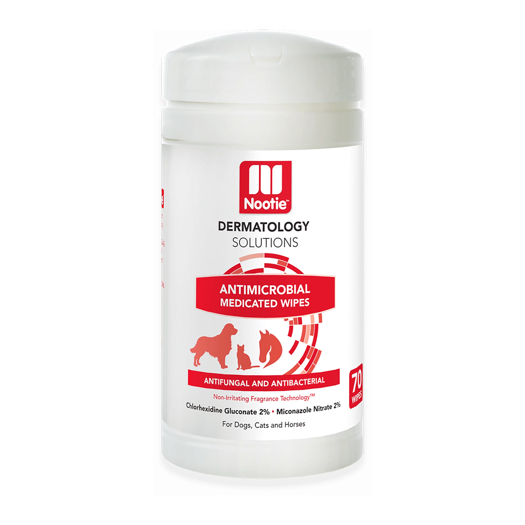 Nootie by Koha Antimicrobial Medicated Wipes for Dogs & Cats – Gentle Skin Cleansing, Odor Control & Infection Prevention – Perfect for Grooming, Wound Care & Daily Hygiene
