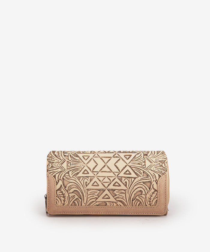 Trinity Ranch Floral Tooled Leather Wallet for Women - Handmade Cowhide Bifold Wallet with RFID Protection - Perfect for Travel, Shopping, and Everyday Use
