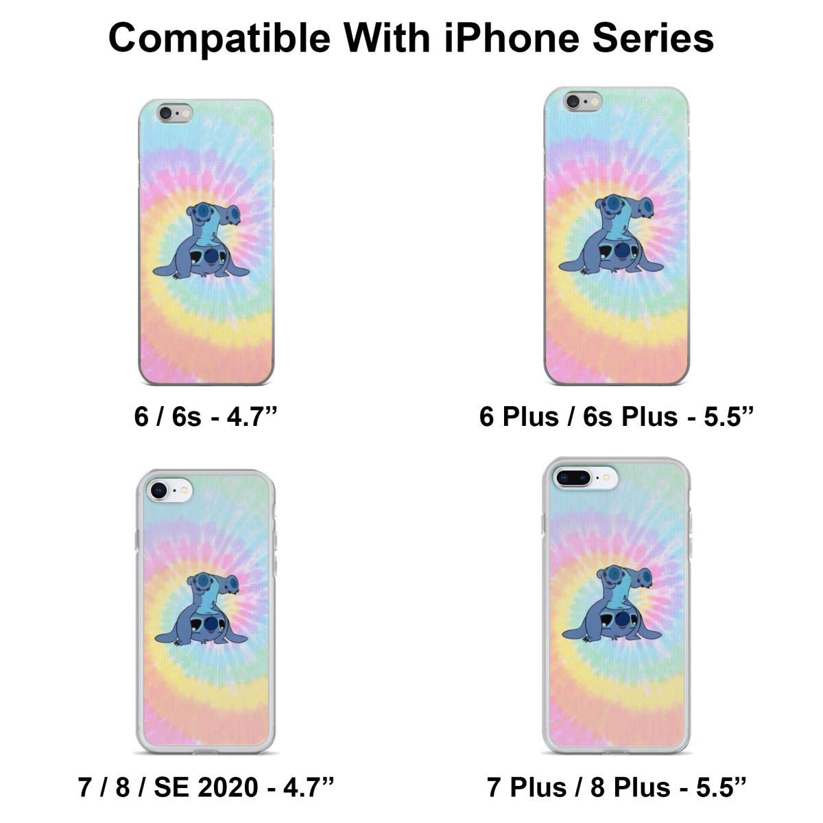 Colorful Stitch Design iPhone Case - Compatible with iPhone 15 14 13 12 11 X XS XR 8 7 6 6S Plus Pro Max - Clear Transparent Protective Cover - Perfect for Everyday Use, Travel & Gift Giving