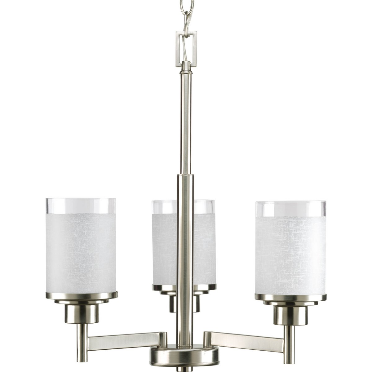 Progress Lighting P4458-09 Alexa Smart Chandelier with Alexa Compatibility - 17-Inch Diameter x 19-5/8-Inch Height, Brushed Nickel Finish - Perfect for Dining Rooms, Foyers, and Bedroom Ceiling Lighting