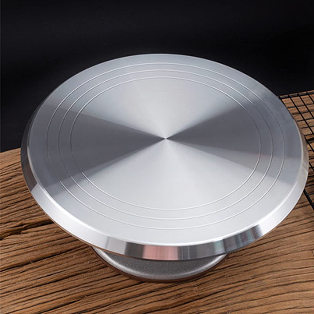 10 Inch Aluminum Alloy Rotating Cake Turntable - Durable Cake Decorating Stand for Cupcakes, Pastries & Birthday Cakes | Perfect for Baking, Cake Decorating & Dessert Displays