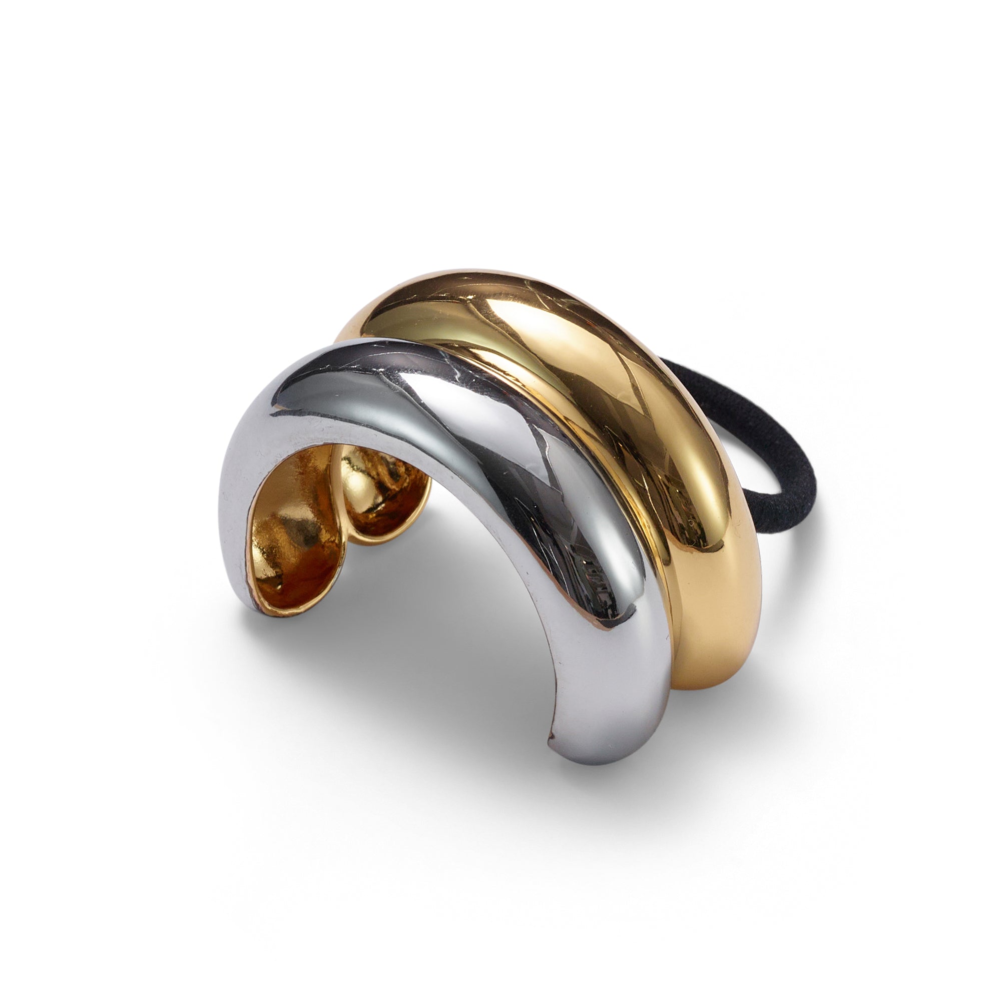 Mixed Metal Double Arch Pony Cuff Bracelet - Stylish Boho Jewelry for Women - Perfect for Casual Wear, Parties & Gifts