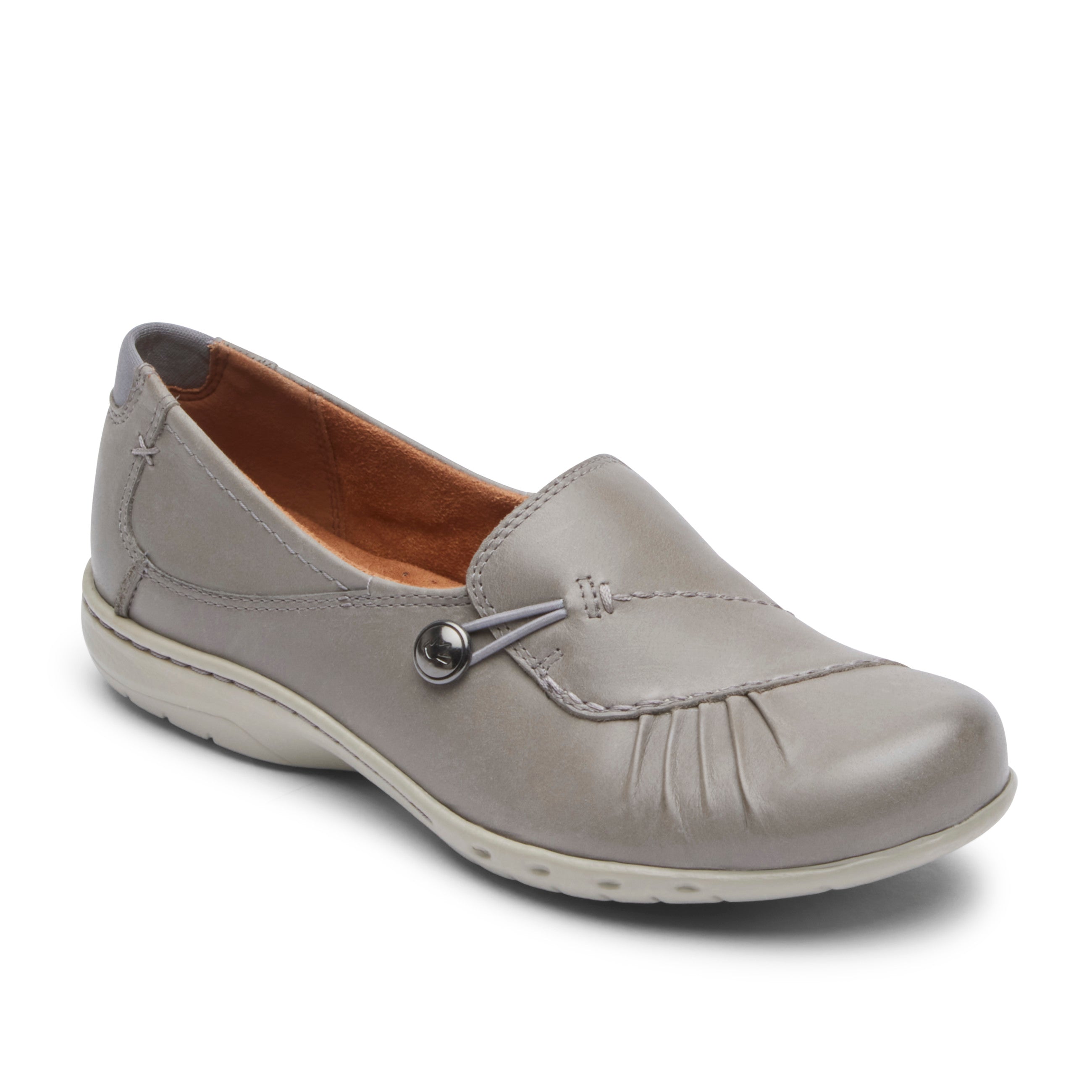 Women's Comfortable Paulette Slip On Shoes - Lightweight Casual Loafers for Walking, Work & Travel - Breathable Soft Fabric Slip-Ons for Women