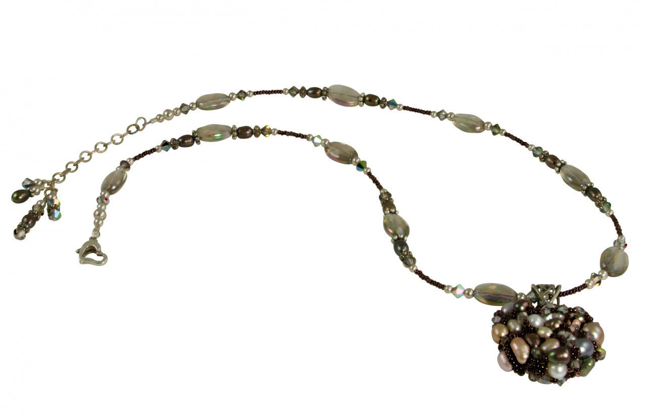 Rutilated Quartz Vitrail Crystal Bead Art Necklace - Handmade Boho Jewelry for Women, Healing Crystal Necklace for Meditation & Energy Balancing - Perfect for Yoga, Spiritual Gifts & Everyday Wear