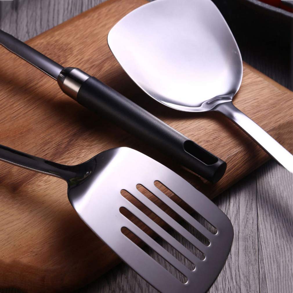 4-Piece Stainless Steel Kitchen Utensil Set - Non-Stick, Heat Resistant Cooking Tools with Ergonomic Handles - Perfect for Frying, Baking & Everyday Cooking - Ideal Housewarming Gift for Home Chefs