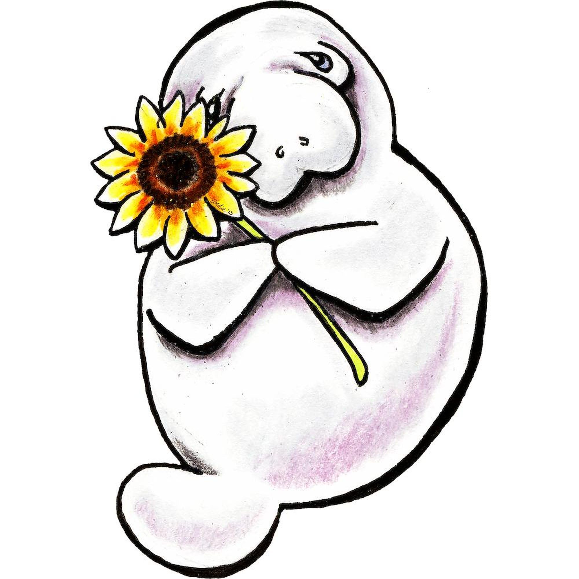 Sunny Manatee Ceramic Coffee Mug 11 oz (325 ml) - Perfect for Home, Office & Gifts - CafePress