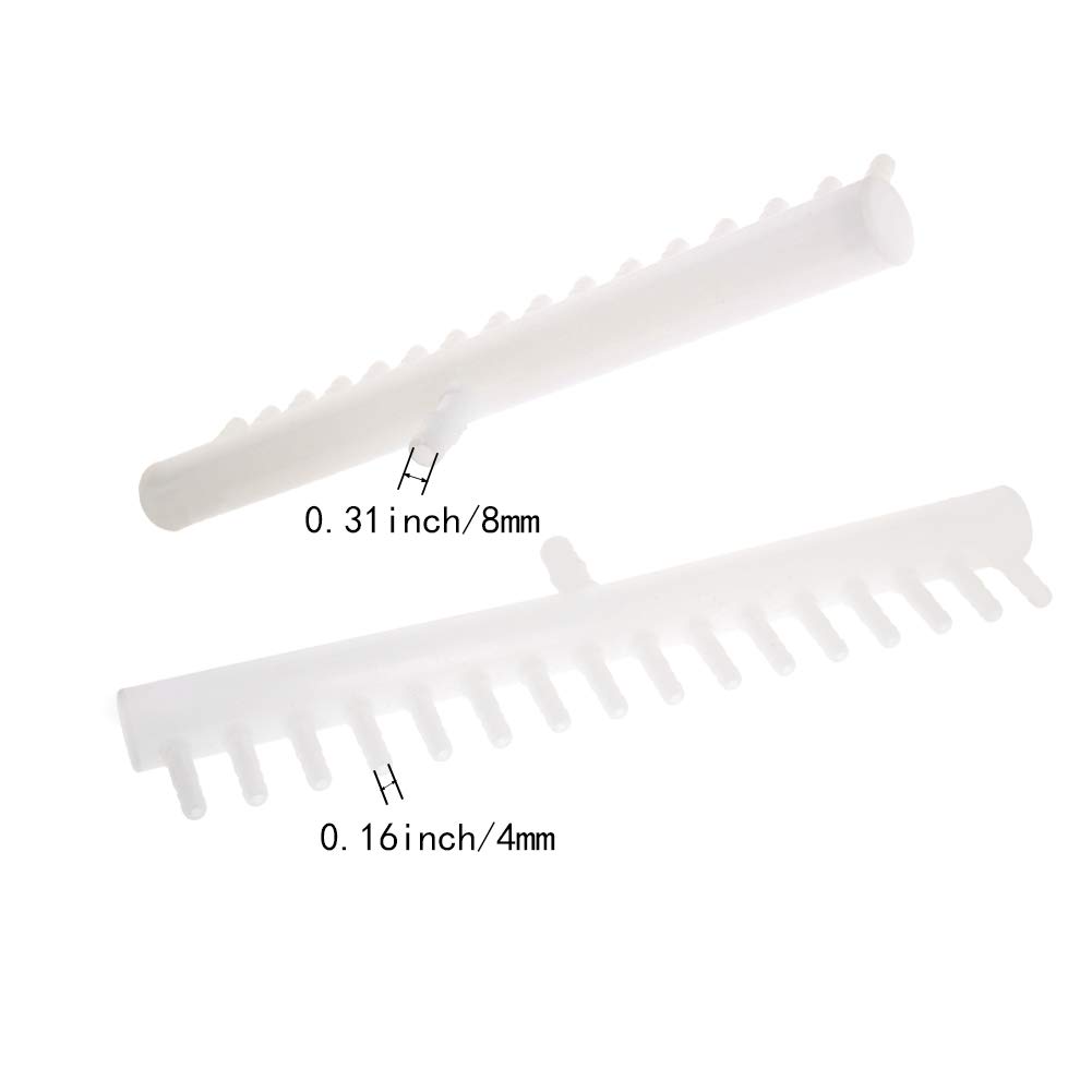 MroMax 8mm to 4mm 16-Way Aquarium Air Pump Splitter - Plastic Air Line Tubing Connector for Fish Tank, Hydroponics & Air Flow Diffusion - Perfect for Bubble Walls, Airstones & Oxygen Systems (1 Pack)