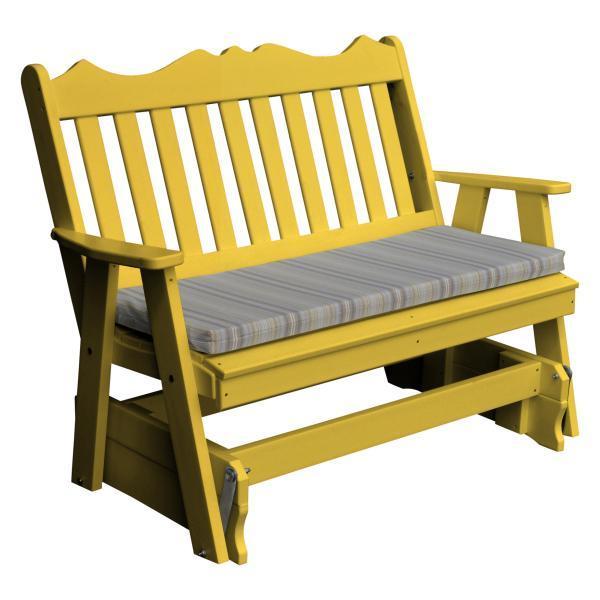 A & L Furniture Poly Royal English Glider - Premium Comfort Gliding Chair for Nursery, Living Room & Relaxation - Soft Cushioned Rocking Chair with Smooth Motion - Perfect for Breastfeeding, Reading & Lounging