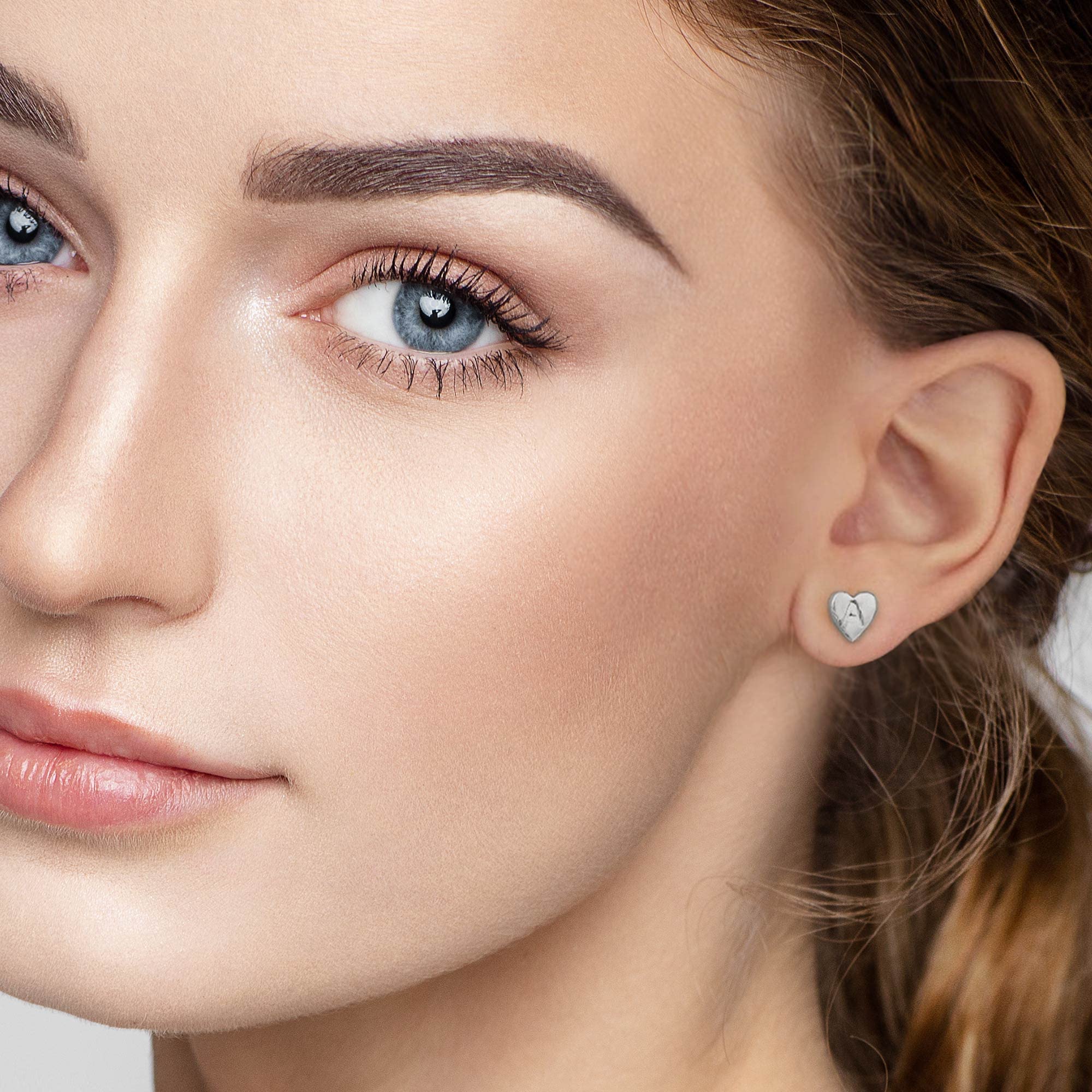 Heart Initial Stud Earrings for Women & Girls - 14K Gold Plated S925 Sterling Silver Hypoallergenic Dainty Letter Earrings | Perfect Gift for Birthday, Valentine's Day & Everyday Wear | Sensitive Skin Friendly Jewelry