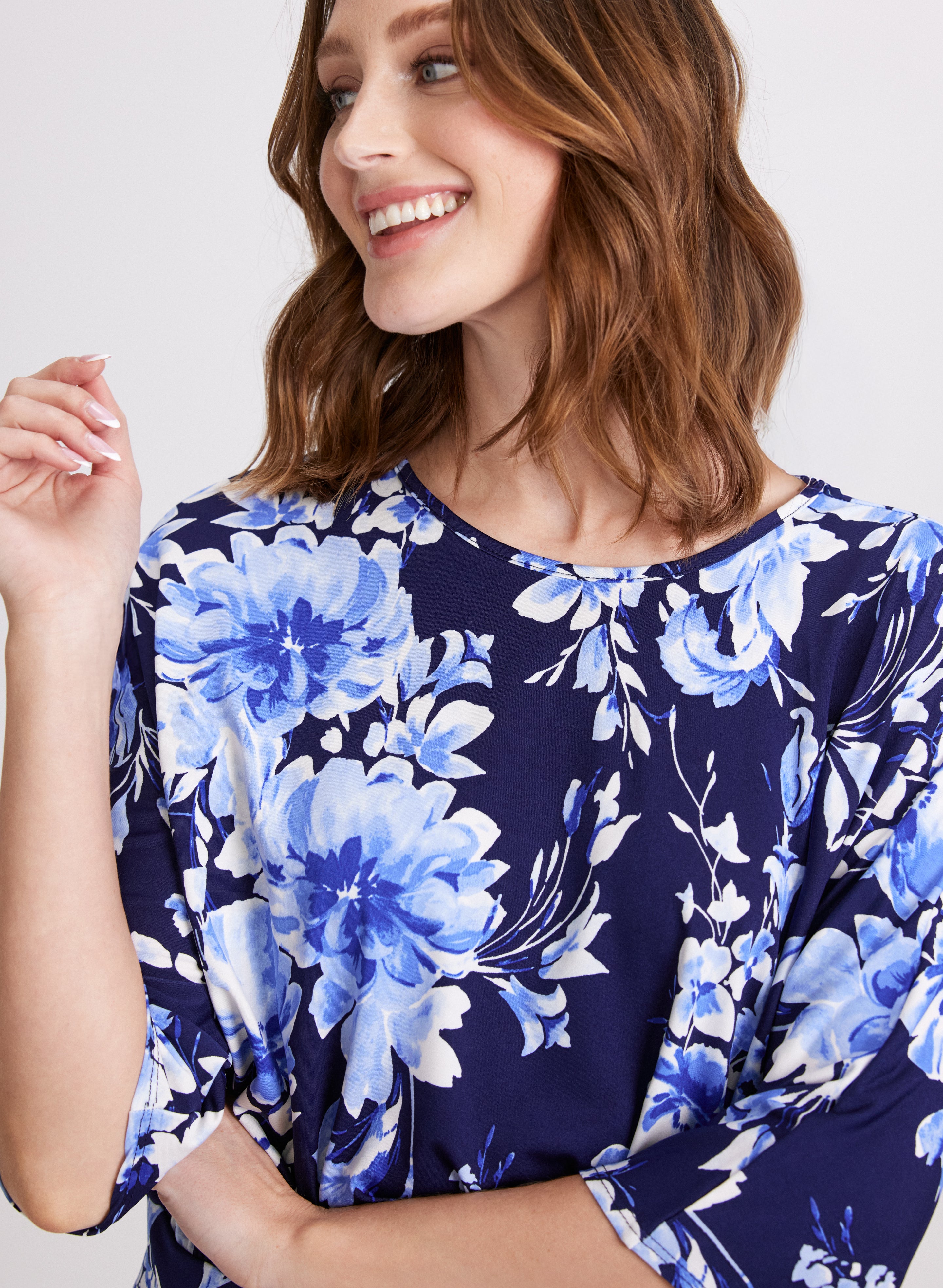 Floral Print Front Tie Blouse for Women - Stylish Summer Tops for Casual Outings & Beach Vacations