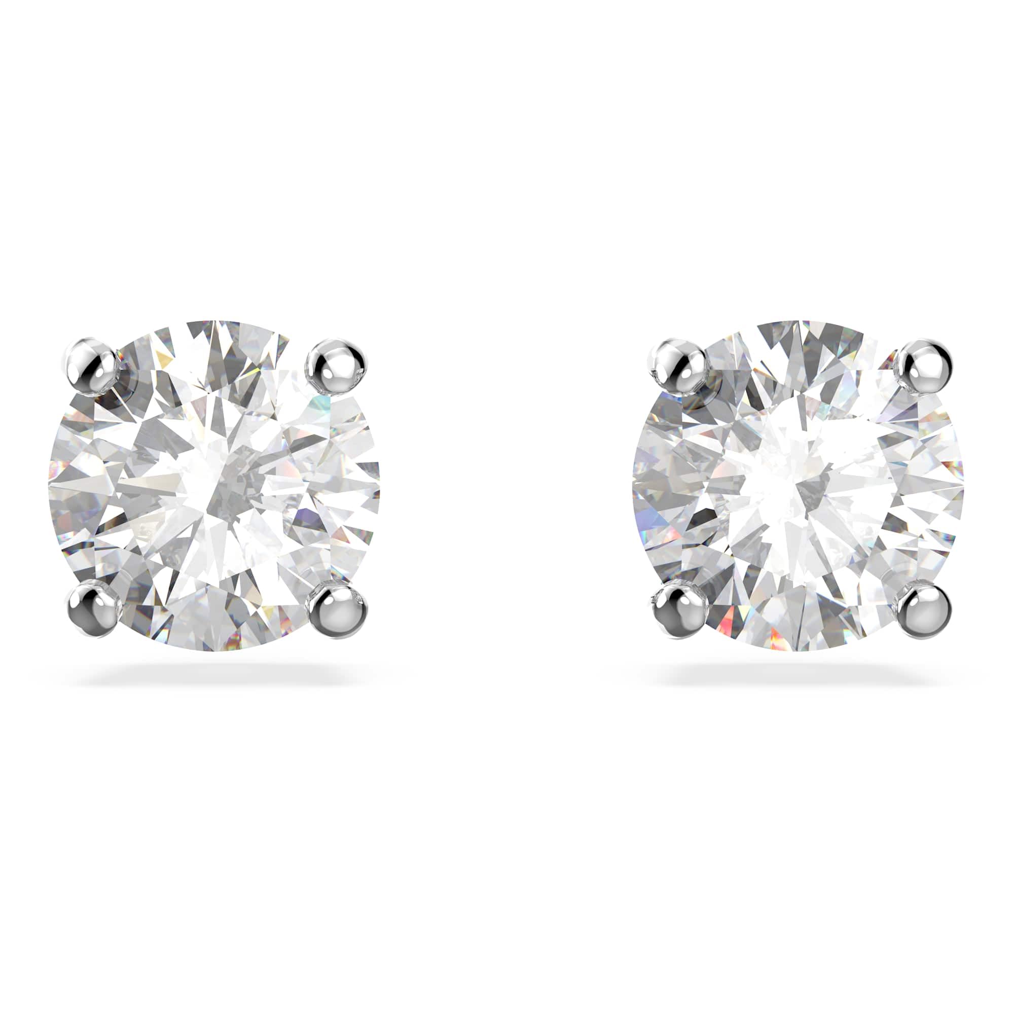 Swarovski Tennis Bracelet & Earring Set - Rhodium Finish for Elegant Occasions