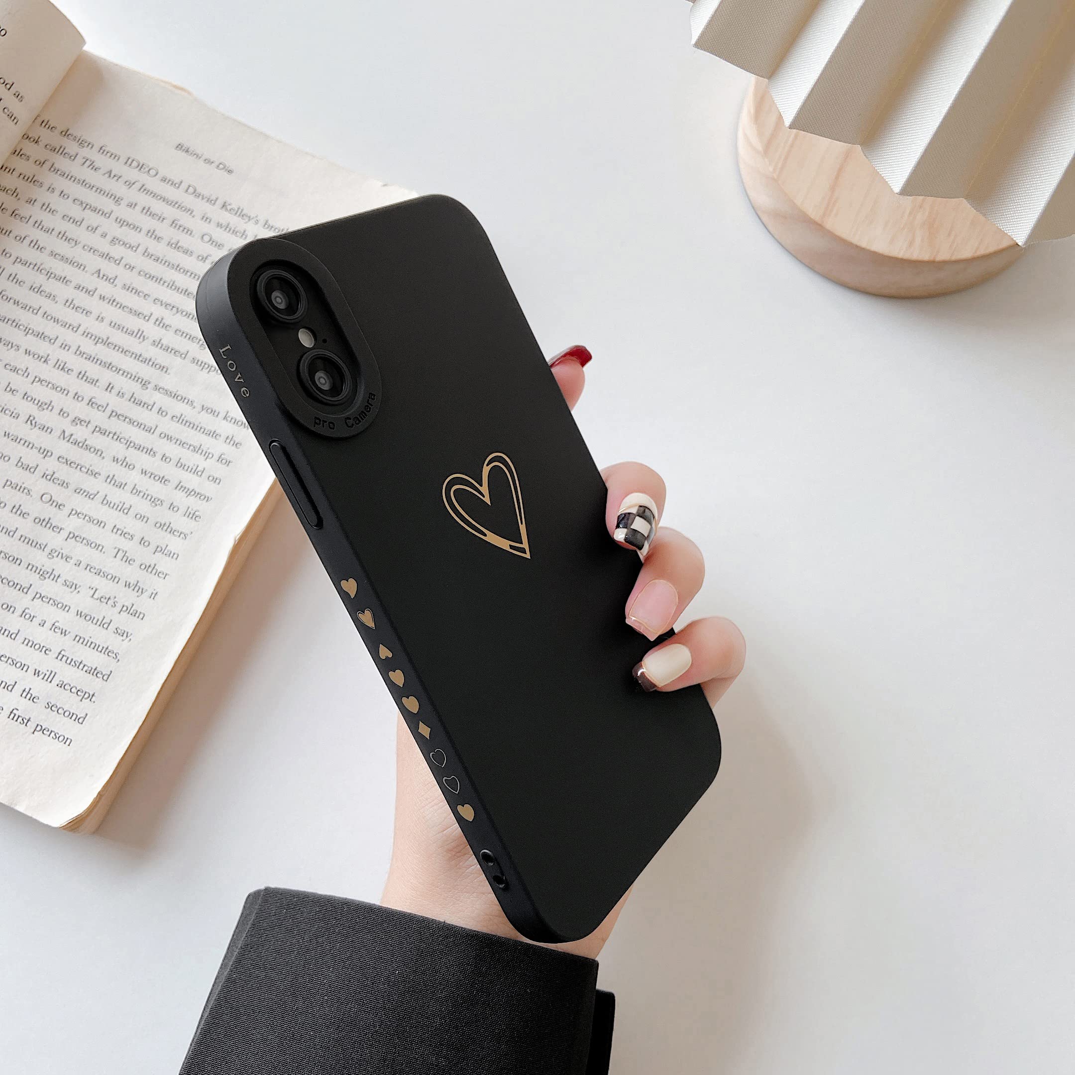 Qokey Cute Love Heart iPhone X/Xs Case 5.8