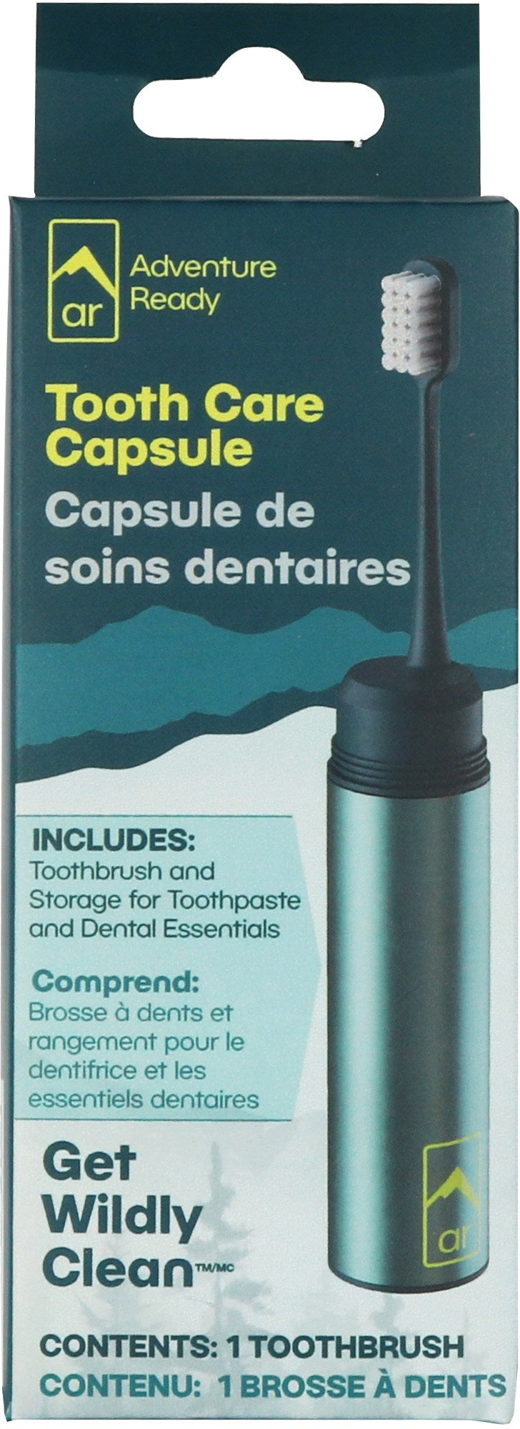 Adventure Ready Tooth Care Capsule - Portable Travel Toothpaste Tablets for Camping, Hiking & Emergency Kits | Eco-Friendly Dental Hygiene Solution