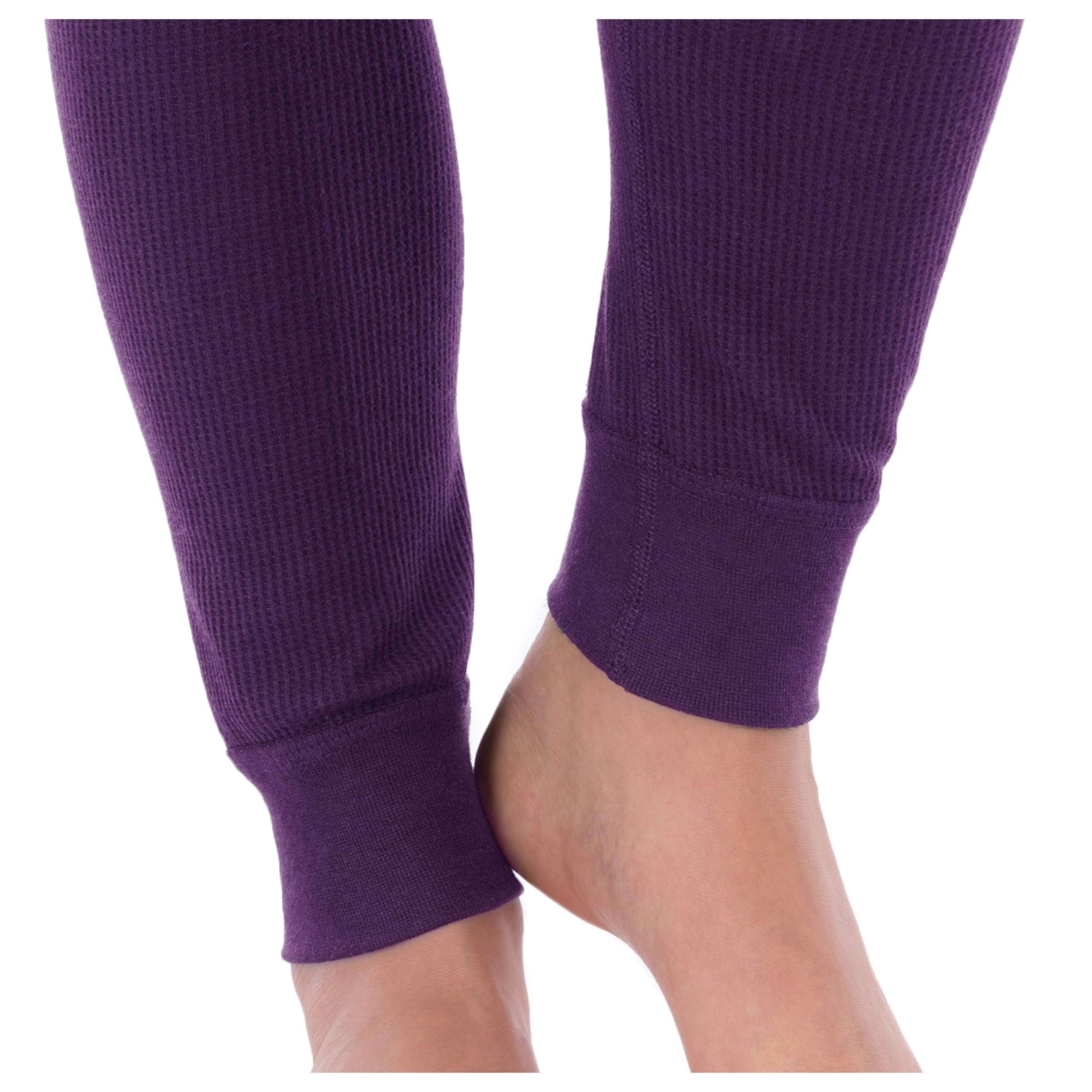 Fruit of the Loom Women's Micro Waffle Premium Thermal Underwear - Soft & Warm Winter Base Layer for Cold Weather, Lounge & Sleepwear