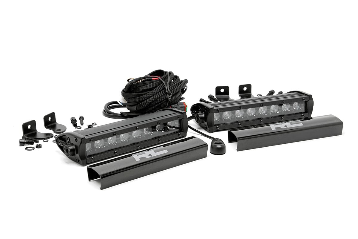 8 Inch Black Series LED Light Bar - Single Row Off-Road Pair (70728BL) | Waterproof, Durable for Trucks, Jeeps, ATVs & UTVs | Perfect for Night Driving, Camping & Outdoor Adventures