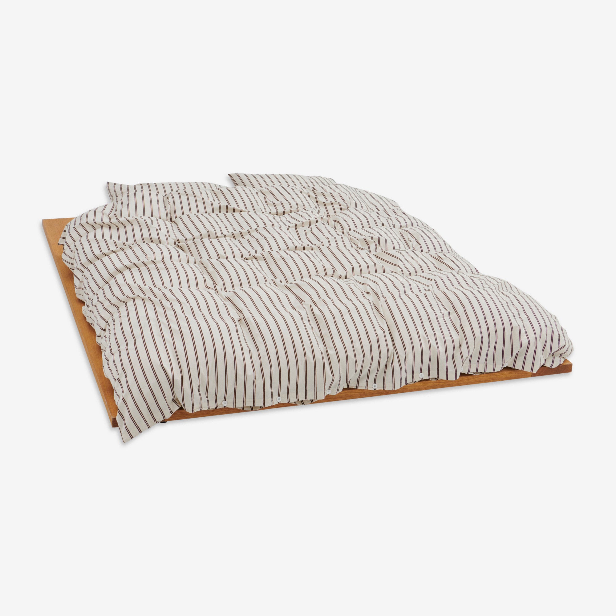 Premium Percale Duvet Cover Set - Soft 100% Cotton Hopper Stripes Design - Breathable & Wrinkle-Resistant for Bedroom Decor & Hotel Luxury