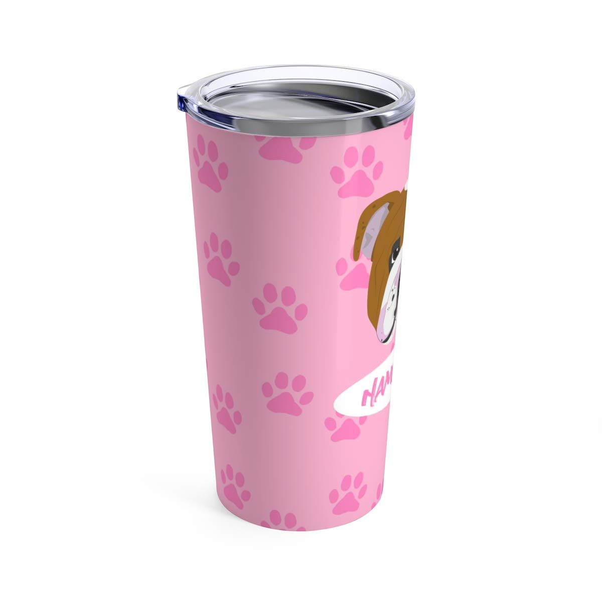 Personalized Bulldog Travel Mug - Custom Insulated Tumbler for Coffee, Beer & Cold Drinks | Perfect Gift for Dog Lovers, Moms & Dads | Great for Travel, Office & Outdoor Adventures