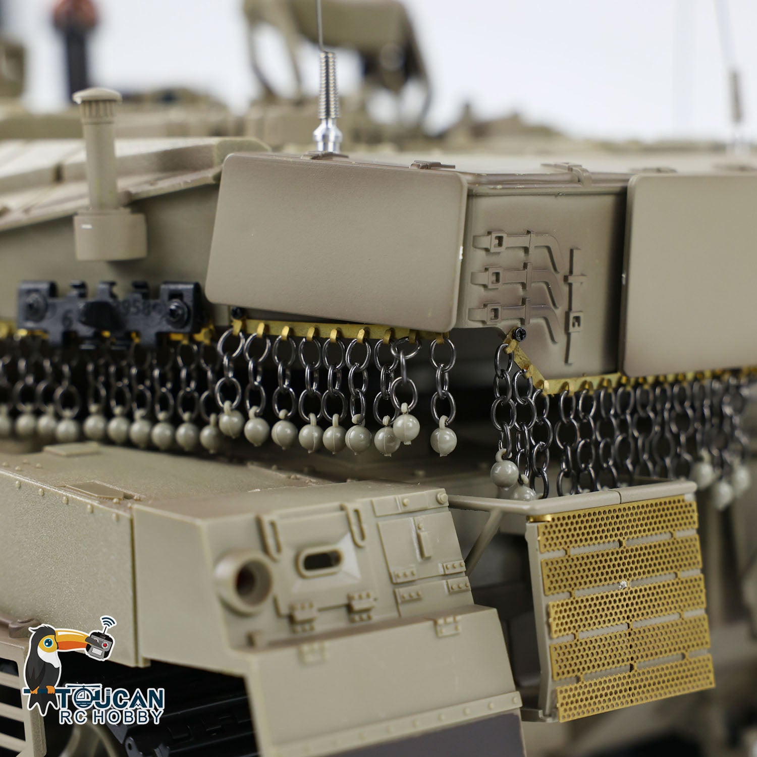 Heng Long 1/16 Scale RC Tank IDF Merkava MK IV - Metal Gearbox, 360° Rotating Barrel & Recoil - Remote Control Military Tank Model for Collectors & Battle Simulation