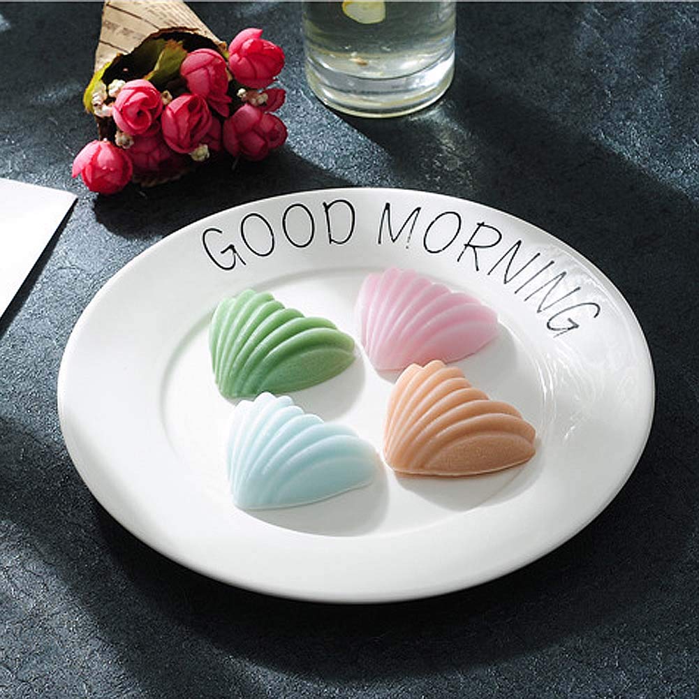 CANDeal 4-Pack Seashell Shaped Silicone Molds for Chocolate, Candy, Jelly, Soap & Madeleine Cakes - Reusable Baking Molds for DIY Desserts, Party Treats & Home Decor