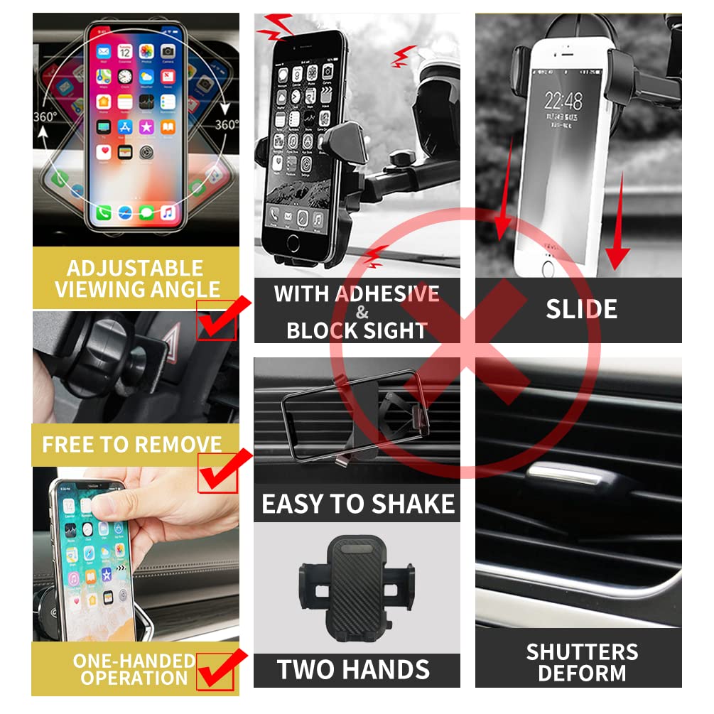 Premium Magnetic Car Phone Mount Holder for Mercedes Benz GLA Class 2015-2020 & CLA-Class 2013-2019 - Universal Air Vent Dashboard Phone Stand for iPhone Samsung 3-7 Inch Smartphones - Perfect for Hands-Free Driving & GPS Navigation