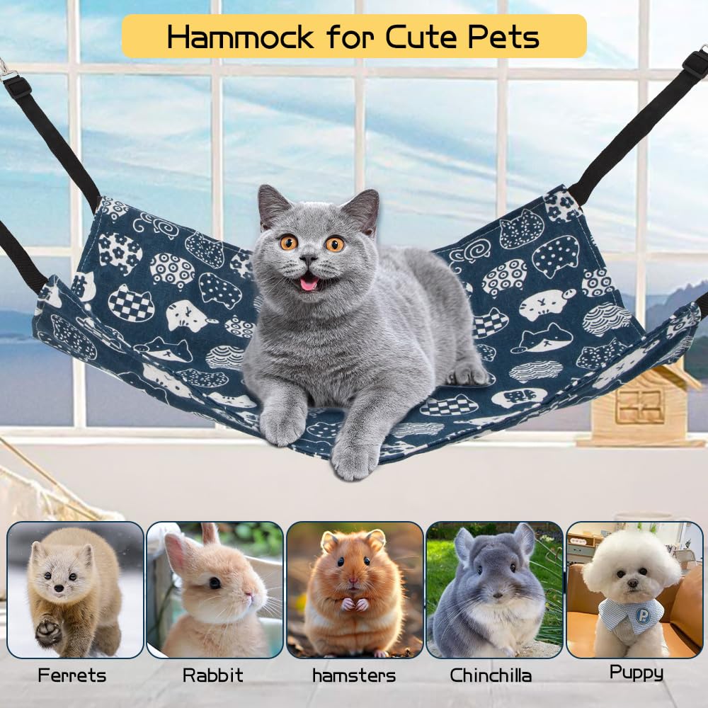 **Premium Cat Hammock & Indoor Pet Bed - Cozy Hanging Cat Cage for Kittens, Ferrets & Small Dogs - Durable Pet Accessories for Relaxing & Sleeping - Perfect for Home, Apartment & Travel Use**