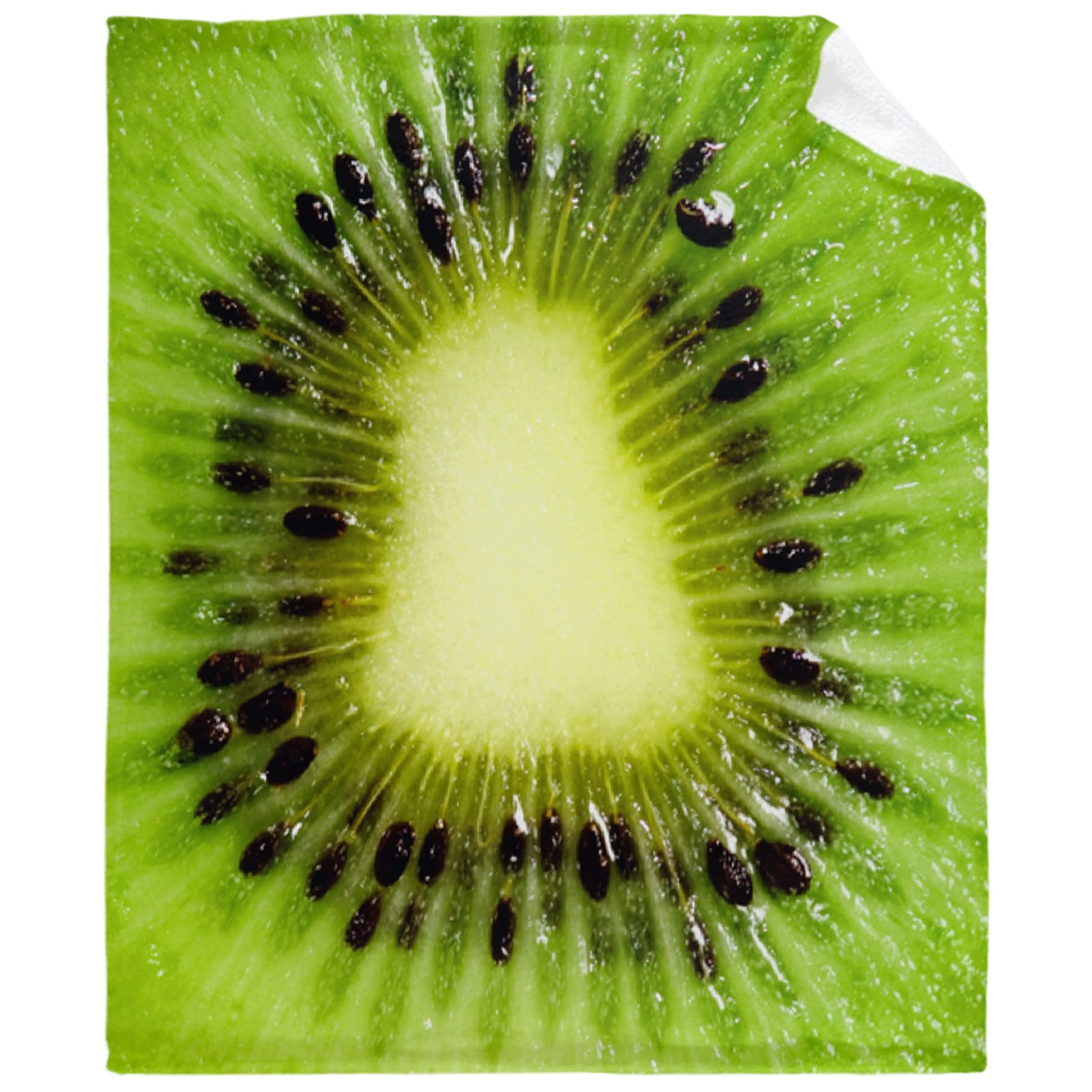 Premium Kiwi Fruit Plush Fleece Blanket - Ultra Soft Flannel Throw for Kids, Women & Toddlers - Lightweight All-Season Bedding Decor (90