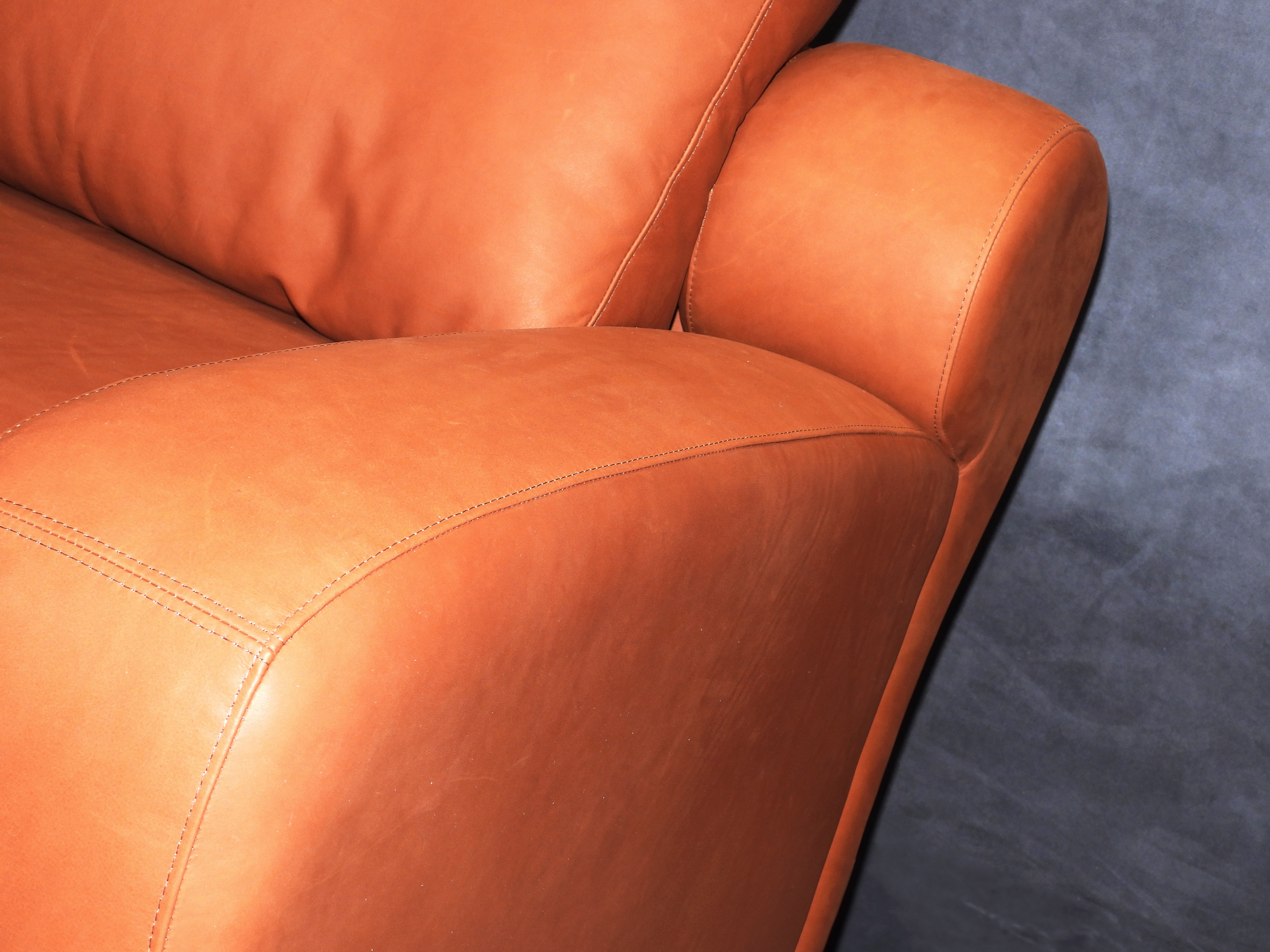Portofino Genuine Leather Sofa - Modern Luxury Living Room Furniture for Home & Office Comfort