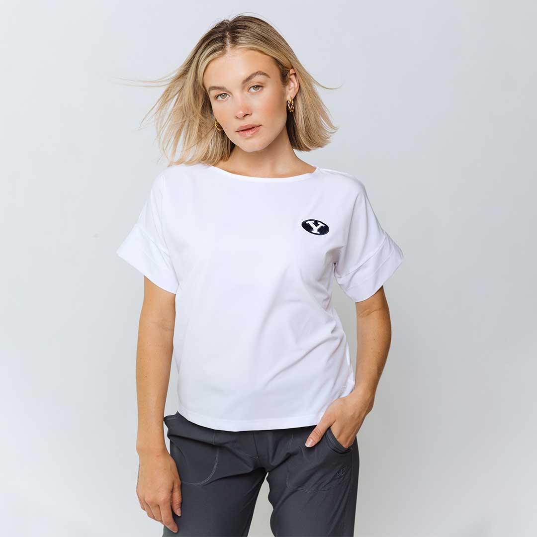BYU Boss T-Shirt for Men - Premium Cotton White Tee - Comfortable Casual Wear for Everyday, Work & Street Style