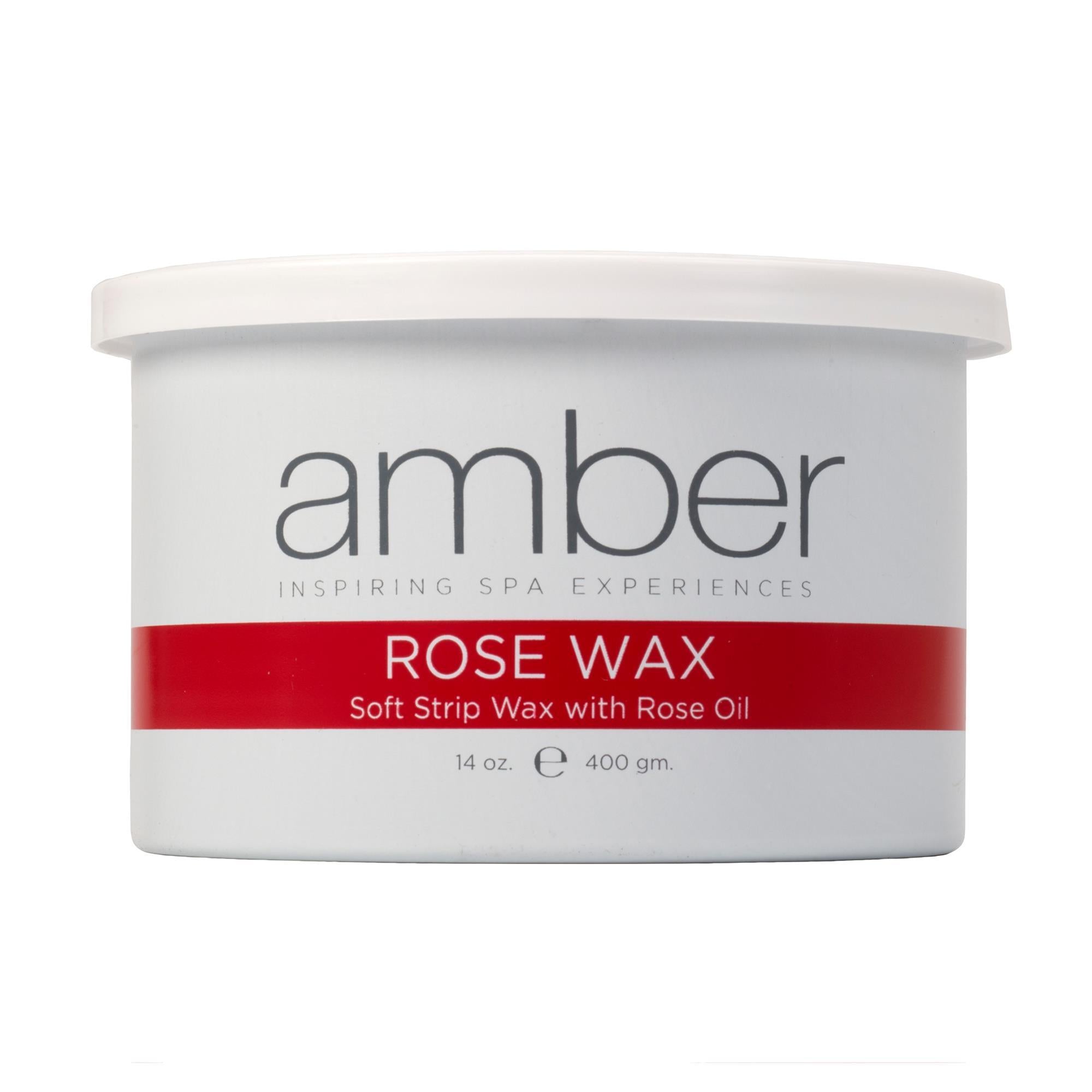 Amber Depilatory Wax with Rose Extract - Natural Hair Removal for Smooth Skin - Perfect for Home Waxing & Salon Use