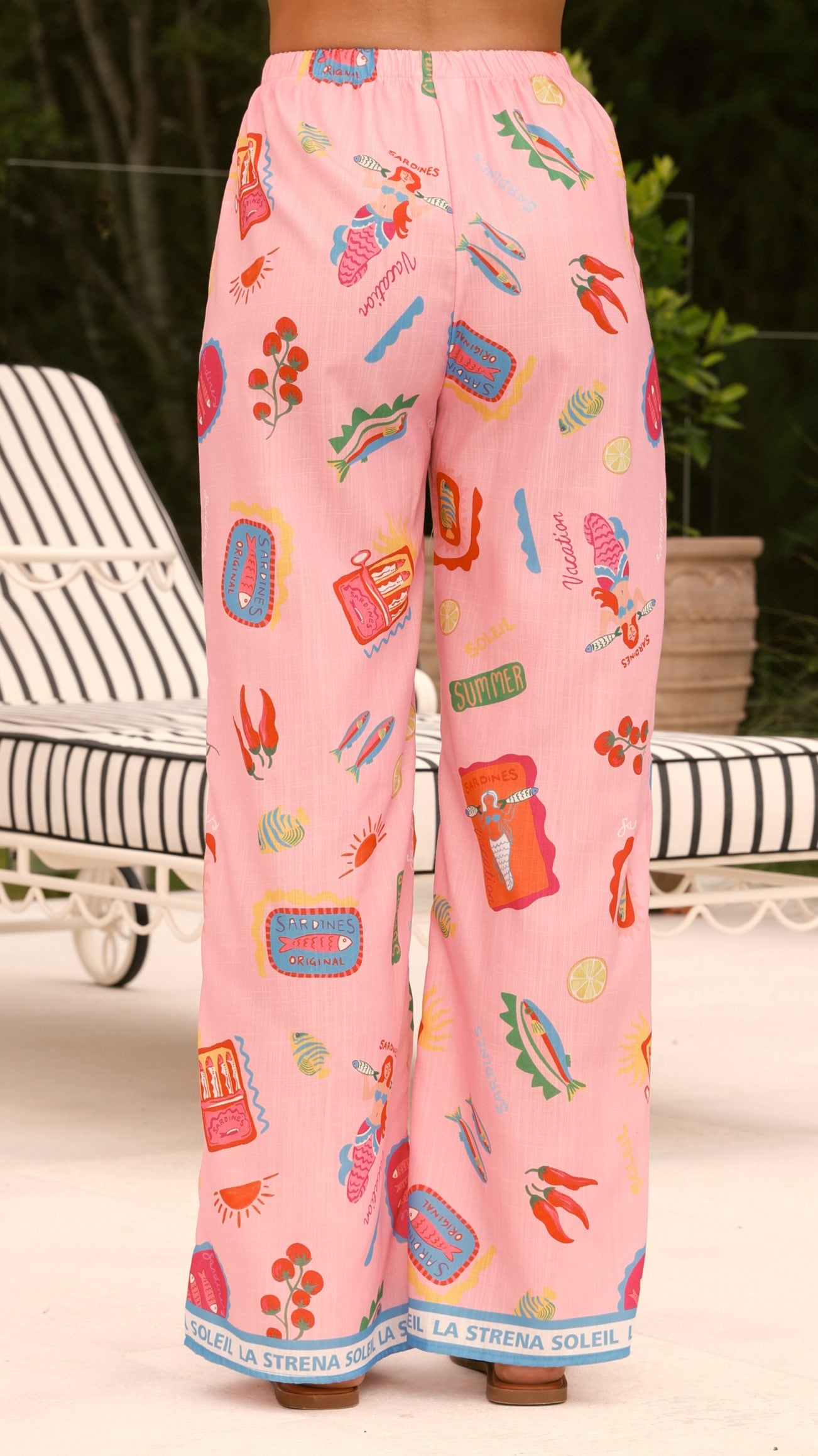 La Sirena Scarf Top and Pants Set - Pink Soleil | Women's Summer Beach Outfit | Perfect for Vacation, Poolside, and Resort Wear