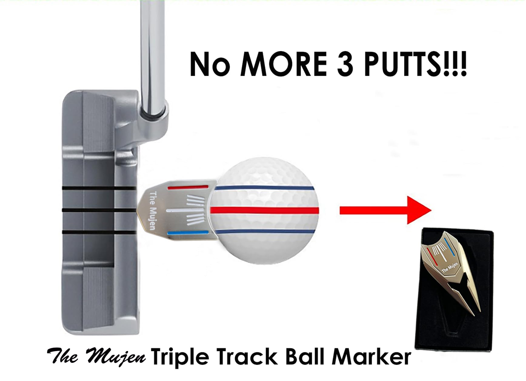 Premium Golf Ball Marker & Alignment Tool Set – Divot Repair, Putting Training Aid with Hat Clip, Cleaner & Club Holder – Perfect Golf Accessories Gift for Men & Women – Ideal for Practice, Tournaments & Casual Play