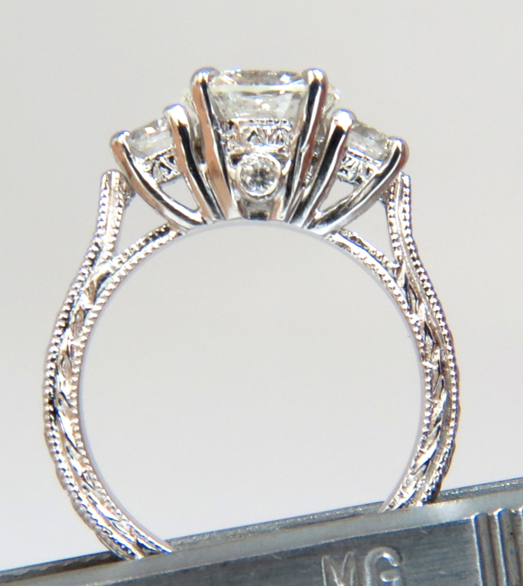 1.92ct Round Diamond & 0.50ct Diamonds Platinum Engagement Ring for Women - Perfect for Weddings, Anniversaries, and Special Occasions