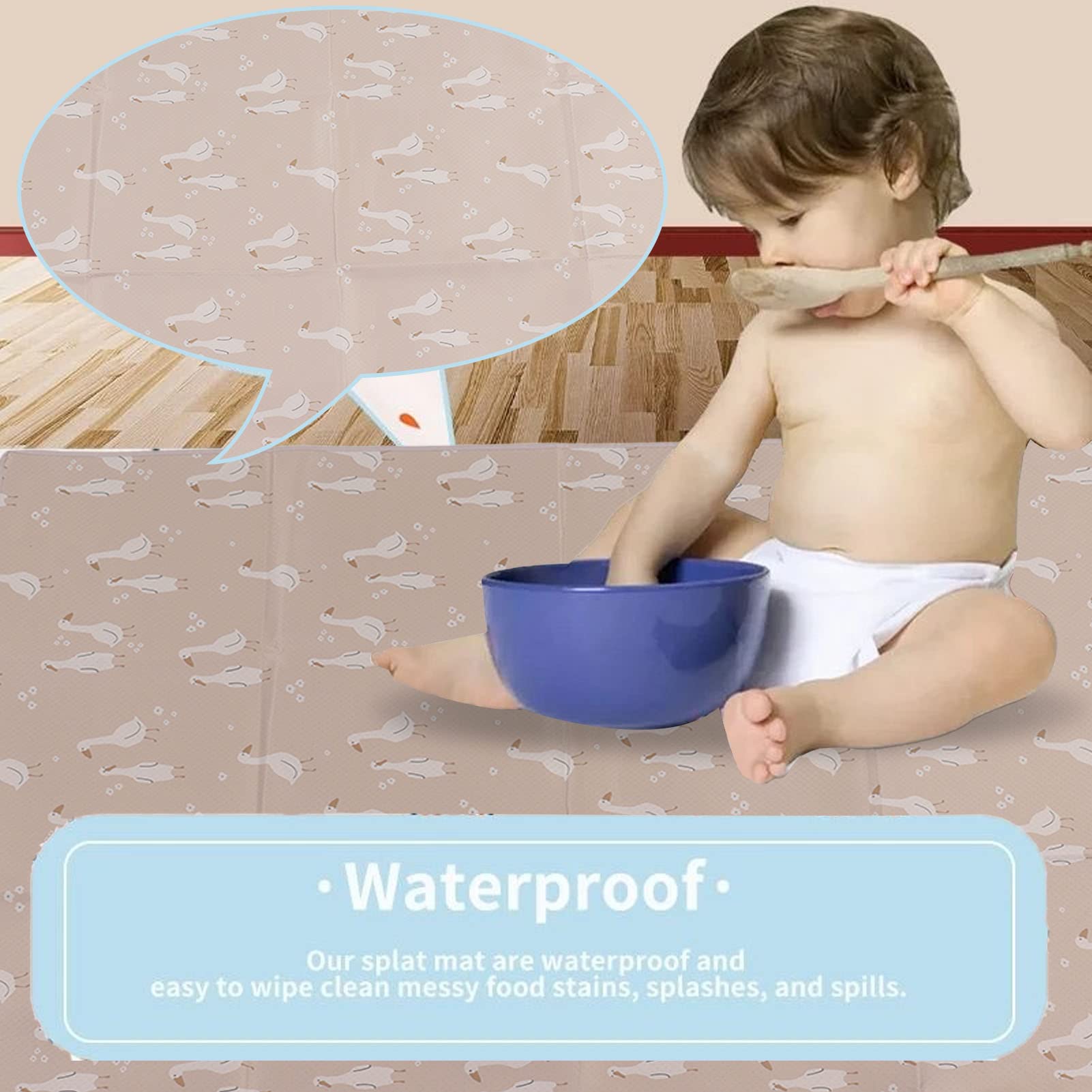 Baby Play Mat - Waterproof Reversible Non-Slip Nursery Rug for Crawling, Tummy Time & Playtime | Indoor/Outdoor Use for Home, Daycare & Travel | Eco-Friendly Baby Care Floor Mat
