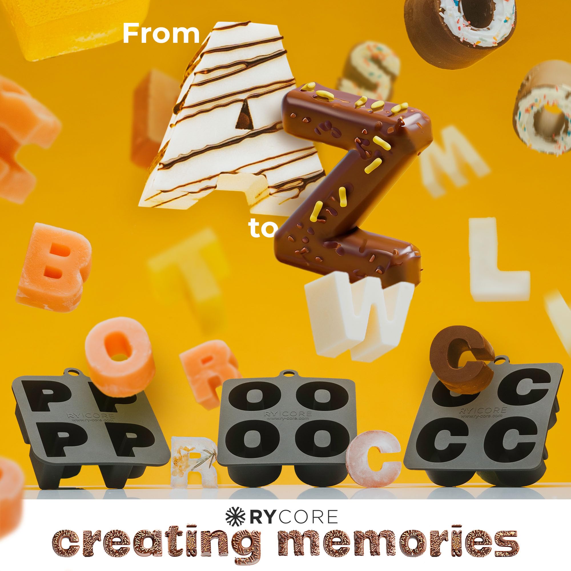 Custom Letter G Silicone Molds for Baking - Large 2oz Ice Cube Molds for Cocktails & Whiskey - 2